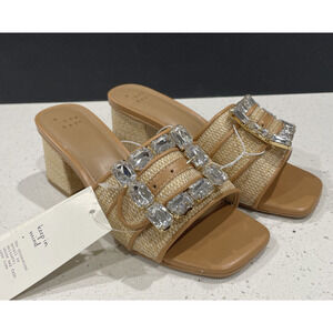 Buckle Block Raffia Heels Kathleen Sz 6 PRE LOVED A New Day